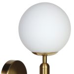 Απλίκα τοίχου μεταλλική Ε27 14Χ20Χ36 εκ. gold brass με γυαλί - GLOBOBOX BD181 GD
