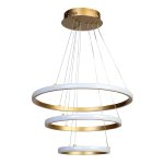 Φωτιστικό κρεμαστό Φ40-Φ30-Φ20 εκ. LED 57W 4000K χρυσό - GLOBOBOX 935-432-1