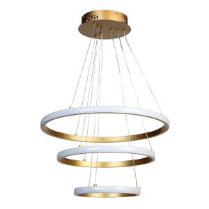 Φωτιστικό κρεμαστό Φ40-Φ30-Φ20 εκ. LED 57W 4000K χρυσό - GLOBOBOX 935-432-1
