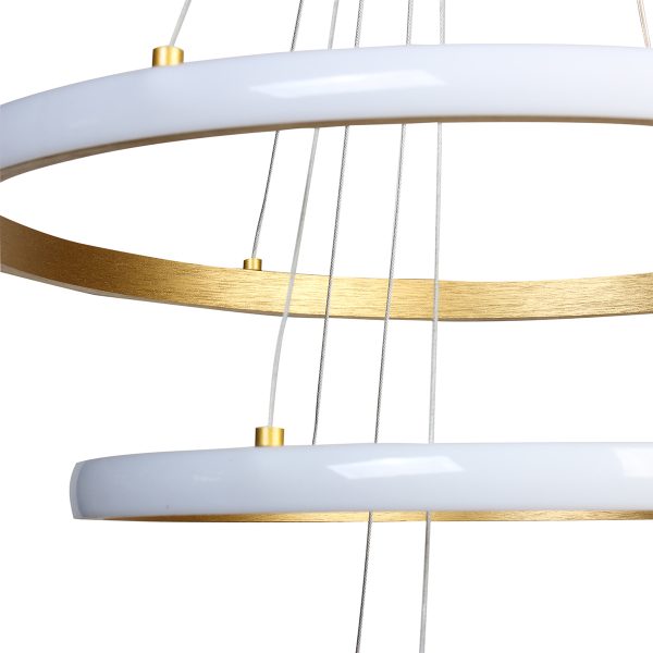 Φωτιστικό κρεμαστό Φ40-Φ30-Φ20 εκ. LED 57W 4000K χρυσό - GLOBOBOX 935-432-1