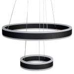 Φωτιστικό κρεμαστό Φ40-Φ20 εκ. LED 88W 4000K μαύρο - GLOBOBOX 933-42-2