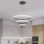 Φωτιστικό κρεμαστό Φ40-Φ30-Φ20 εκ. LED 57W 4000K μαύρο - GLOBOBOX 935-432-2