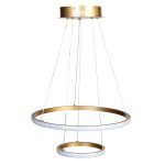 Φωτιστικό κρεμαστό Φ40-Φ20 εκ. LED 38W 4000K χρυσό - GLOBOBOX 935-42-1
