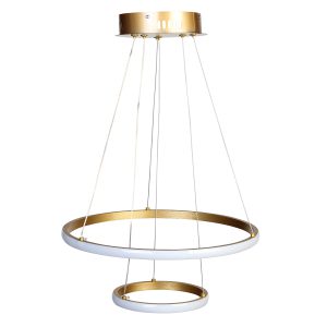 Φωτιστικό κρεμαστό Φ40-Φ20 εκ. LED 38W 4000K χρυσό - GLOBOBOX 935-42-1
