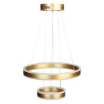 Φωτιστικό κρεμαστό Φ40-Φ20 εκ. LED 88W 4000K χρυσό - GLOBOBOX 933-42-1