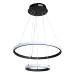 Φωτιστικό κρεμαστό Φ40-Φ20 εκ. LED 38W 4000K μαύρο - GLOBOBOX 935-42-2