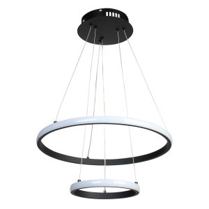 Φωτιστικό κρεμαστό Φ40-Φ20 εκ. LED 38W 4000K μαύρο - GLOBOBOX 935-42-2