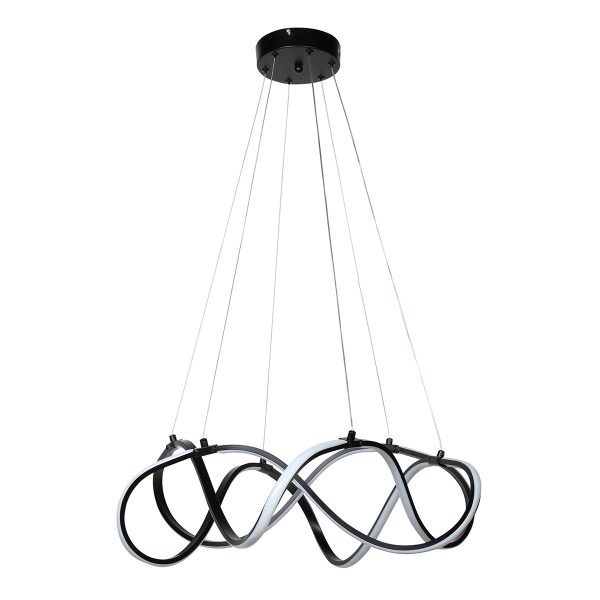 Φωτιστικό κρεμαστό Φ62Χ18 εκ. LED 84W 4000K μαύρο - GLOBOBOX 936-550-2