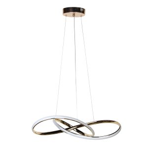 Φωτιστικό κρεμαστό Φ60 εκ. LED 57W 4000K χρυσό - GLOBOBOX 917-600-1