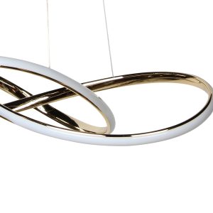 Φωτιστικό κρεμαστό Φ60 εκ. LED 57W 4000K χρυσό - GLOBOBOX 917-600-1