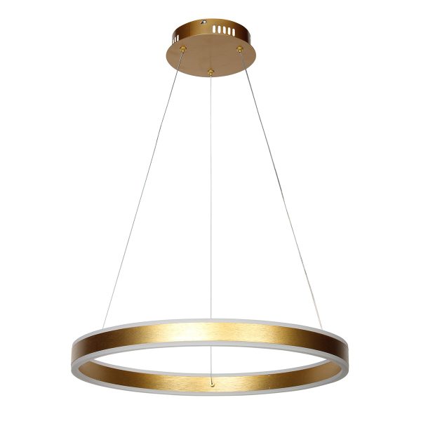 Φωτιστικό κρεμαστό Φ50 εκ. LED 64W 4000K χρυσό - GLOBOBOX 933-500-1