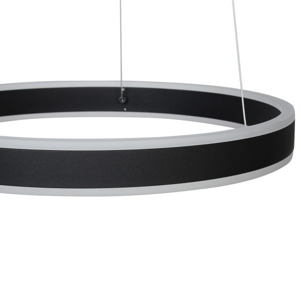 Φωτιστικό κρεμαστό Φ50 εκ. LED 64W 4000K μαύρο - GLOBOBOX 933-500-2