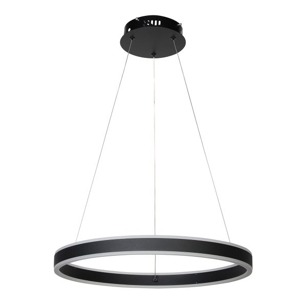 Φωτιστικό κρεμαστό Φ50 εκ. LED 64W 4000K μαύρο - GLOBOBOX 933-500-2