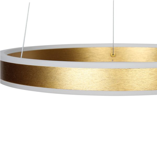 Φωτιστικό κρεμαστό Φ50 εκ. LED 64W 4000K χρυσό - GLOBOBOX 933-500-1