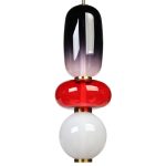 Φωτιστικό κρεμαστό γυάλινο LED 15W Φ17Χ60 εκ. πολύχρωμο - GLOBOBOX 805175
