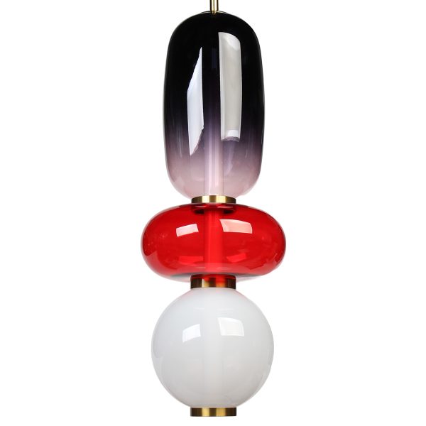 Φωτιστικό κρεμαστό γυάλινο LED 15W Φ17Χ60 εκ. πολύχρωμο - GLOBOBOX 805175