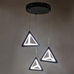 Φωτιστικό άνισο LED 108W Φ23 εκ. Πυραμίδα μαύρη - GLOBOBOX 581497