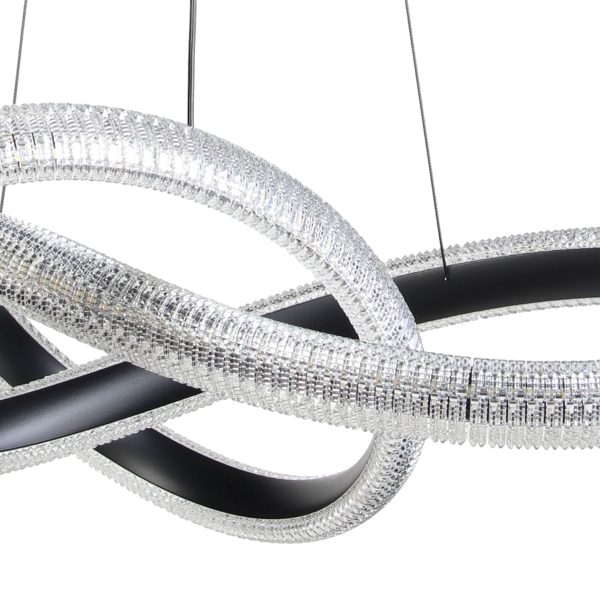 Φωτιστικό κρεμαστό μεταλλικό LED 48W Φ60Χ15 εκ. μαύρο με ακρυλικό - GLOBOBOX 175890