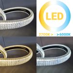 Φωτιστικό κρεμαστό μεταλλικό LED 80W Φ63-Χ43Χ23 εκ. μαύρο με ακρυλικό - GLOBOBOX 175895