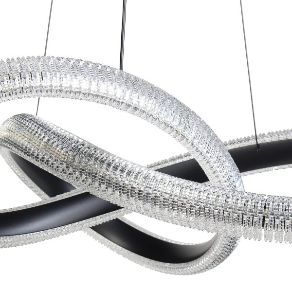 Φωτιστικό κρεμαστό μεταλλικό LED 48W Φ60Χ15 εκ. μαύρο με ακρυλικό - GLOBOBOX 175890
