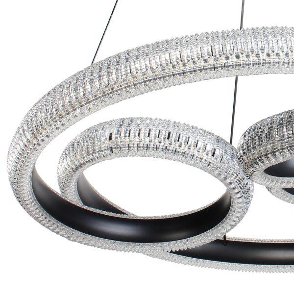 Φωτιστικό κρεμαστό μεταλλικό LED 60W Φ55Χ10 εκ. μαύρο με ακρυλικό - GLOBOBOX 175891