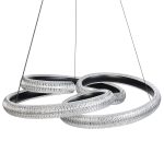 Φωτιστικό κρεμαστό μεταλλικό LED 60W Φ55Χ10 εκ. μαύρο με ακρυλικό - GLOBOBOX 175891
