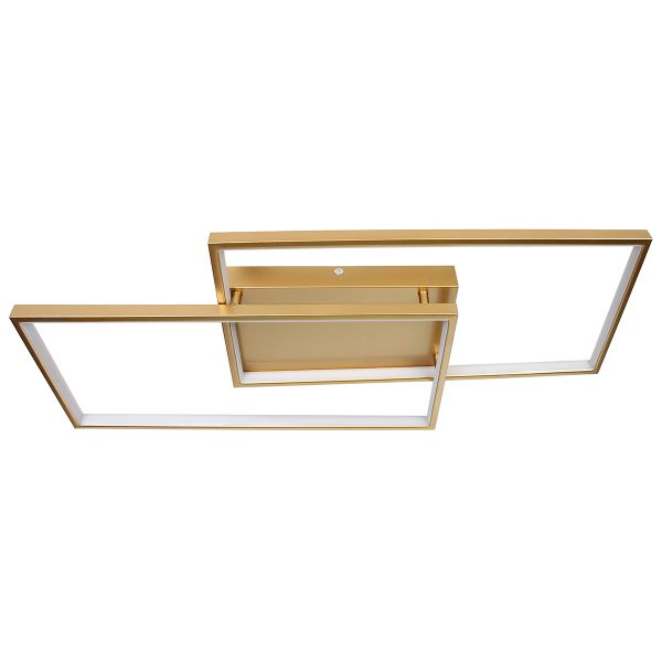 Φωτιστικό οροφής LED 34W 80Χ34Χ8 εκ. χρυσό με controller - GLOBOBOX 602161