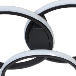 Φωτιστικό οροφής LED 24W 44Χ42Χ7,5 εκ. μαύρο με controller - GLOBOBOX 602171