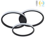 Φωτιστικό οροφής LED 24W 44Χ42Χ7,5 εκ. μαύρο με controller - GLOBOBOX 602171