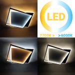 Φωτιστικό οροφής LED 68W 50Χ46Χ5 εκ. μαύρο με controller - GLOBOBOX 602173