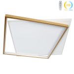 Φωτιστικό οροφής LED 68W 50Χ46Χ5 εκ. χρυσό με controller - GLOBOBOX 602174
