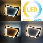 Φωτιστικό οροφής LED 68W 50Χ46Χ5 εκ. χρυσό με controller - GLOBOBOX 602174
